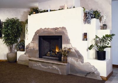 Natural Stone Fireplace scene