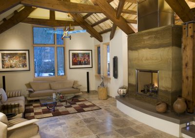 Natural Stone Fireplace Surround for the family room