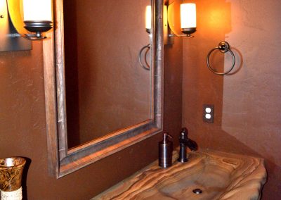 under mount sinks, bathroom countertops, bathroom vanity,, granite, granite countertops, Sandalwood, river sink