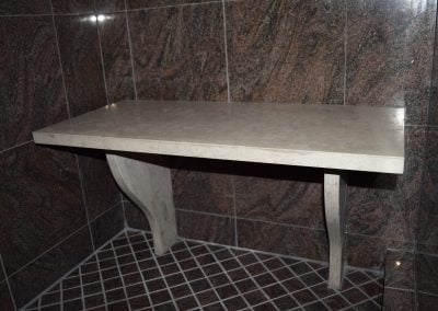 Limestone bench, shower bench, bench seat, shower seat, limestone bench seat
