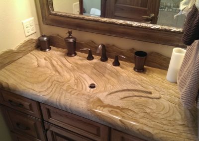 Powder bathroom counter tops- River Sink