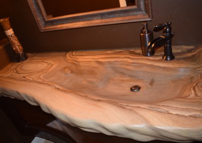 Custom Sink, custom vanity, bathroom interior design