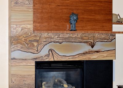 Natural stone fireplace surround in Grand Junction, Colorado